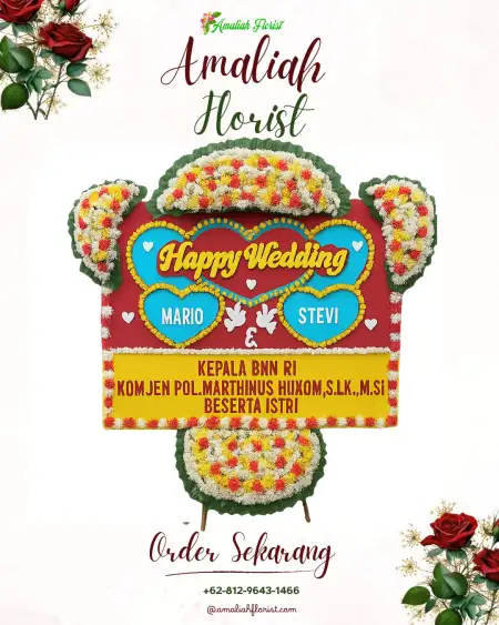 Papan Bunga Pernikahan Banteran